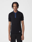 Fred Perry x Raf Simons gestrickter Sport Polo Shirt - Schwarz