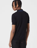 Fred Perry x Raf Simons gestrickter Sport Polo Shirt - Schwarz