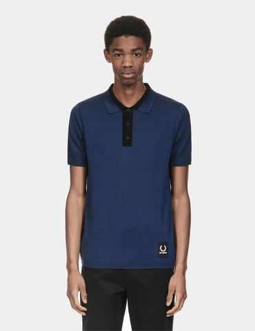 Fred Perry x Raf Simons gestrickte Sport-Polo-Hemd - Französisch Navy