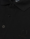 Fred Perry x Raf Simons Band-Detail-Polo-Hemd - Schwarz