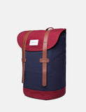 Sandqvist Stig Rucksack (Canvas) - Blau / Burgund