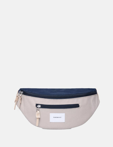 Sandqvist Aste Hip Bag - Beige / Marineblau