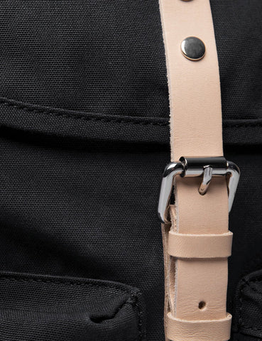 Sandqvist Roald Boden Rucksack (Canvas) - Schwarz / Naturleder