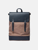 Sandqvist Hege Rucksack - Earth Brown / Marineblau