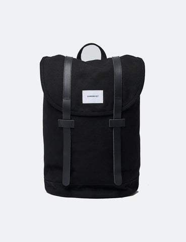 Sandqvist Stig Rucksack (Canvas) - Schwarz / Schwarz