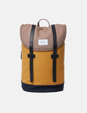 Sandqvist Stig Rucksack (Canvas) - Earth Braun / Honig-Gelb / Marineblau