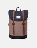 Sandqvist Stig Rucksack (Canvas) - Marine-Blau / Earth Brown