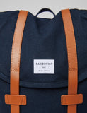 Sandqvist Stig Rucksack (Canvas) - Marine-Blau