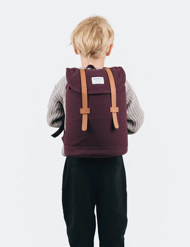 Sandqvist Stig Mini Rucksack (Canvas) - Plum / Plum