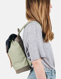 Sandqvist Stig Mini Backpack (Canvas) - Blue/Sage/Grey