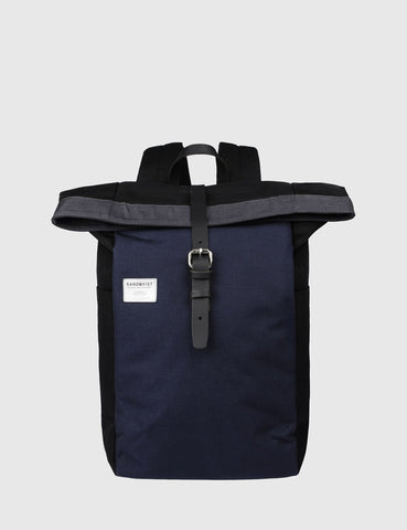 Sandqvist Silas Rucksack (Canvas) - Multi / Schwarz / Blau / Grau