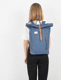 Sandqvist Dante Roll Top Rucksack - Dusty Blau