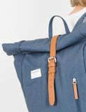 Sandqvist Dante Roll Top Rucksack - Dusty Blau