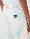 Stan Ray 80er Painter Short - Coral / Parrott Tye Dye