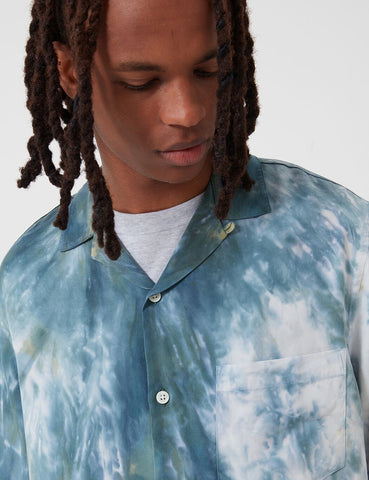 Portugiesisch Flanell Messy Dogtown Hemd - Blau Tiedye