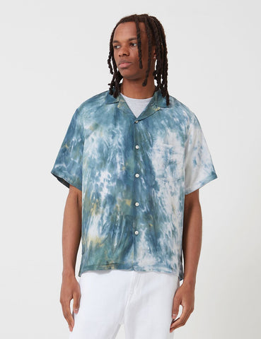 Portugiesisch Flanell Messy Dogtown Hemd - Blau Tiedye