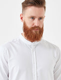 Suit Grandad Oxford Shirt - White