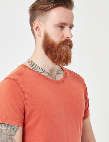 Suit Bart Sun Bleached T-Shirt - Dusty Orange