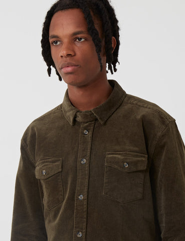 Anzug Jason Corduroy Shirt - Dunkelgrün