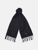 Barbour Plain Lambswool Schal - Schwarz