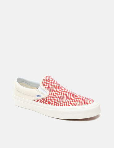 Vans Classic Slip-On 98 DX (Canvas) - Anaheim Fabrik OG Rot / Weiß / Warp prüfen