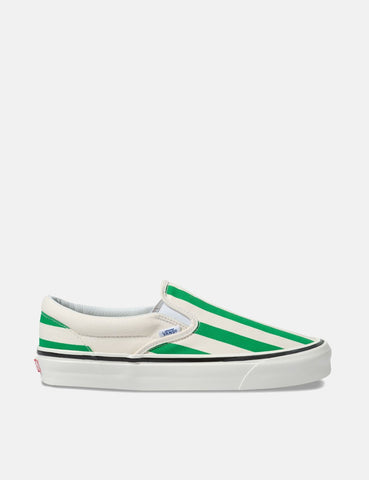 Vans Classic Slip-On 98 DX (Canvas) - Weiß / OG Smaragd / Big Stripes