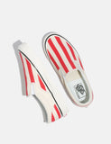 Vans Classic Slip-On 98 DX (Canvas) - Weiß / OG Rot / Big Stripes