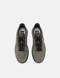 Veja V-10 Bastille Trainers - Olive Multico-Fluo / Schwarz Sole