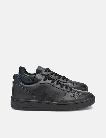 Veja V-10 Leder-Sneaker - Schwarz