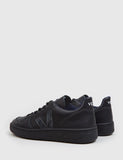 Veja V-10 Leder-Sneaker - Schwarz