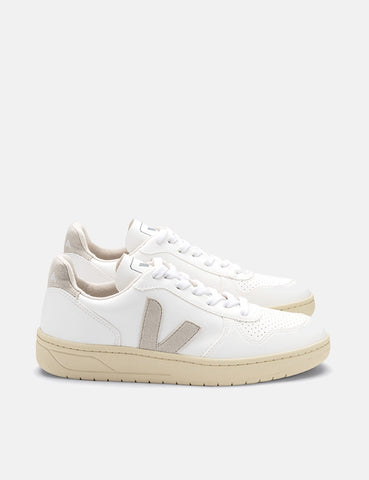 Veja V-10 Lederschuhe (CWL) - Weiß / Natural / Butter Sole