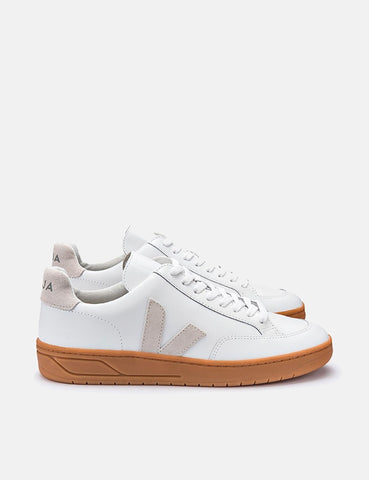 Veja V-12 Lederturnschuhe - Extra White / Natural Sole