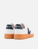 Veja V-12 Lederschuhe (Gum Sole) - Extra White / Nautico