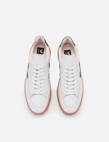 Veja V-12 Lederschuhe (Gum Sole) - Extra White / Nautico