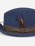 Bailey Tino Felt Knautschbar Trilby-Hut - Denim