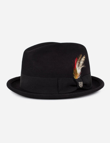 Brixton Gewinn Filz Trilby Hut - Schwarz