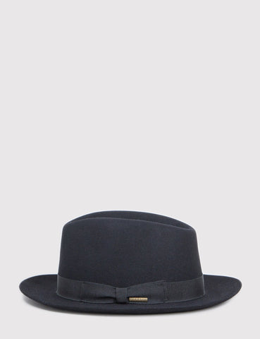 Stetson Penn Fur Felt Fedora Hat - Black