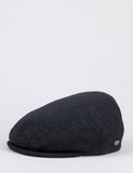 Bailey Herr Solid Flat Cap - Anthrazitfarbene