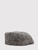 Stetson Madison Herringbone Flatcap - Schwarz / Braun