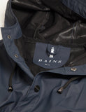 Rains Long Jacket - Marine-Blau