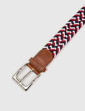 Hone Woven Plait Belt - Burgundy