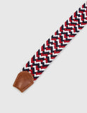 Hone Woven Plait Belt - Burgundy