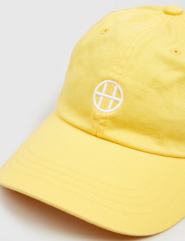 HUF Circle H Curved Peak Cap - Baby Yellow